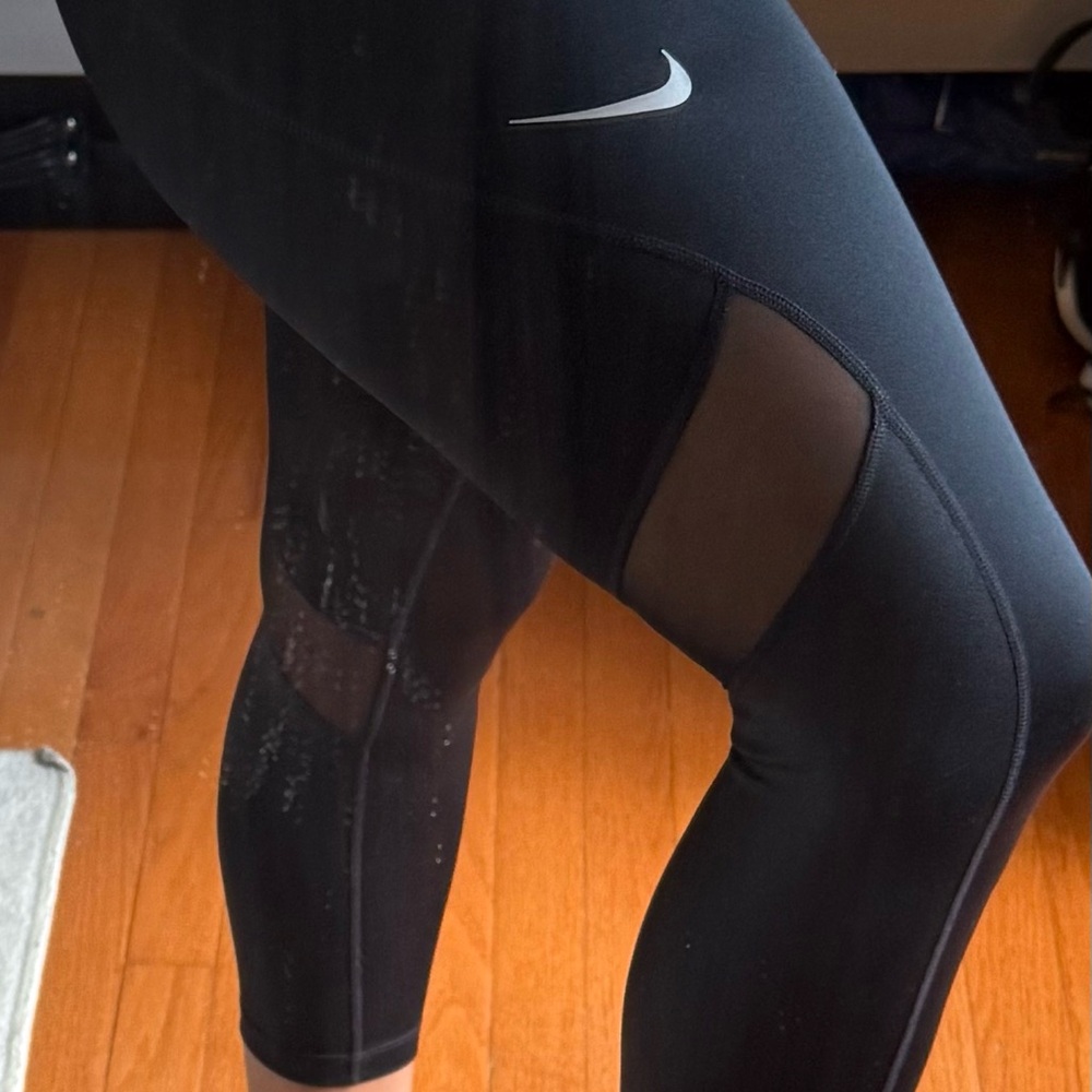 Nike Black Leggings with White Logo
